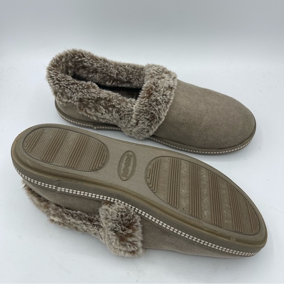 Skechers Womens Cozy Campfire cali Slip On Slippers Dark Taupe Sz 8 memory foam - Picture 3 of 6